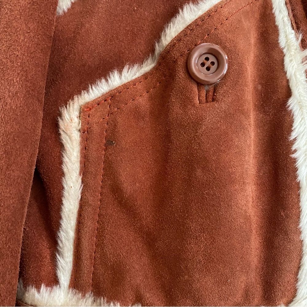 Vintage P.B.D. International Suede Sherpa Trim Coat - Picture 4 of 10